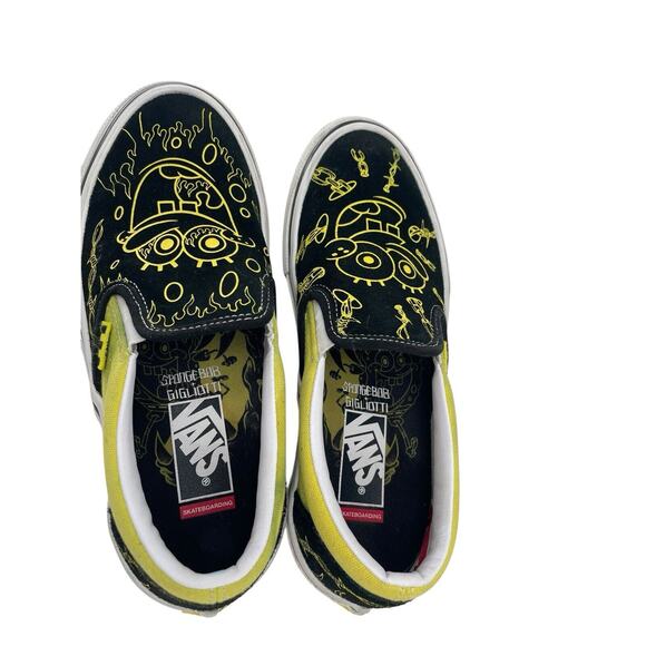 Vans x Spongebob Gigliotti Skate Slip On Shoes Mens US 7 Eu 39 Black Yellow - Picture 8 of 16